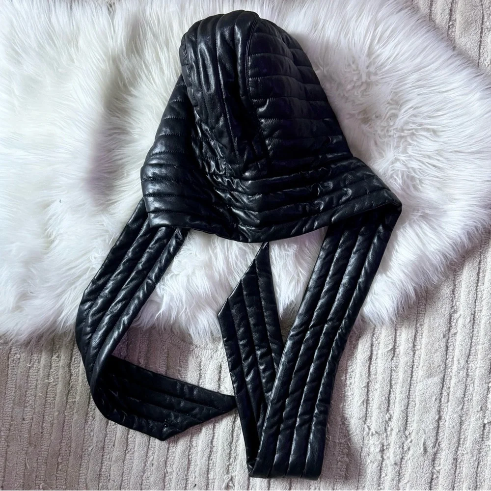 Nanushka Quilted Hooded Scarf